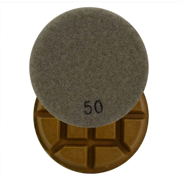 Specialty Diamond Resin Dry/Wet Floor Polishing Diamond Pad, 3 Inch 9mm